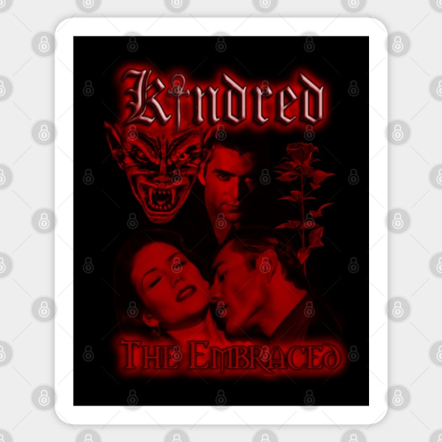 Kindred The Embraced ( Red Version) Sticker by The Dark Vestiary